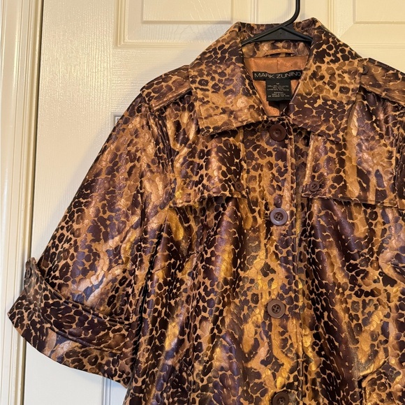 Mark Zunino Leopard Print Button Down Shirt Size M - Picture 2 of 9